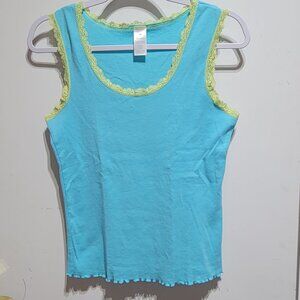 Vintage Y2K Lace Trimmed Tank Top